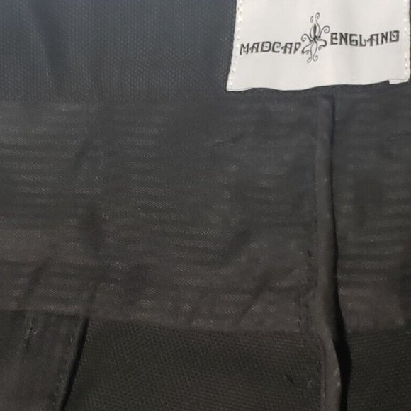 NEW MEN'S BLACK FLARE/BELL BUTTOMS RETRO MADCAP ENGLAND BLACK PANTS 38X31 - Picture 6 of 7